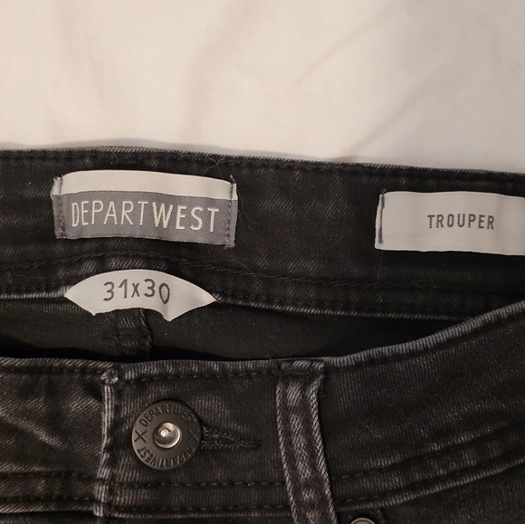 Buckle Departwest Depart West Black Distressed Performance Stretch 31x30 Jeans - Picture 3 of 5